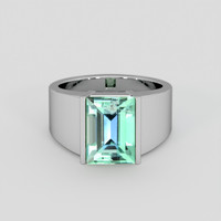 3.42 Ct. Emerald Ring, Platinum 950 1