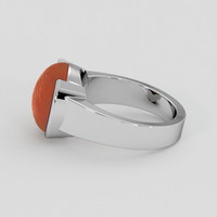 5.42 Ct. Orange Agate Ring, Platinum 950 4