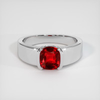 1.50 Ct. Ruby Ring, Platinum 950 1