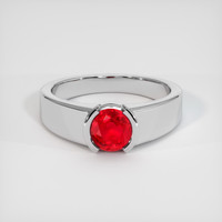 1.10 Ct. Ruby Ring, Platinum 950 1