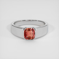 1.16 Ct. Padparadscha Sapphire Ring, Platinum 950 1