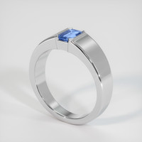 0.54 Ct. Blue Sapphire Ring, Platinum 950 2
