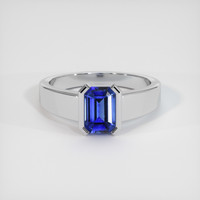1.21 Ct. Blue Sapphire Ring, Platinum 950 1