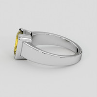 3.18 Ct. Yellow Sapphire Ring, Platinum 950 4