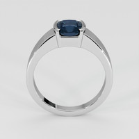 1.95 Ct. Greenish Blue Sapphire Ring, Platinum 950 3