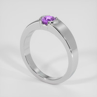 0.46 Ct. Pinkish Purple Sapphire Ring, Platinum 950 2