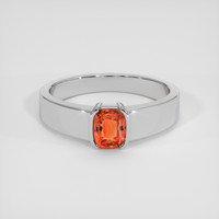 1.62 Ct. Padparadscha Sapphire Ring, Platinum 950 1