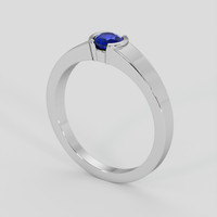 0.85 Ct. Blue Sapphire Ring, Platinum 950 2