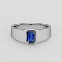 0.94 Ct. Blue Sapphire Ring, Platinum 950 1