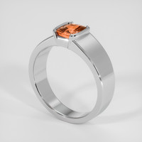 2.54 Ct. Padparadscha Sapphire Ring, Platinum 950 2