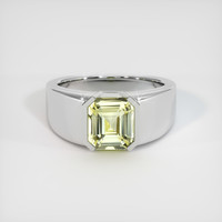 3.03 Ct. Yellow Sapphire Ring, Platinum 950 1