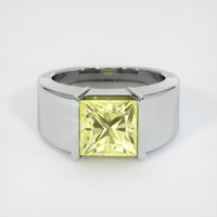 4.04 Ct. Yellow Sapphire Ring, Platinum 950 1