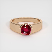 1.74 Ct. Ruby Ring, 14K Rose Gold 1