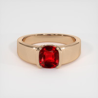 1.50 Ct. Ruby Ring, 14K Rose Gold 1