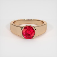 1.22 Ct. Ruby Ring, 14K Rose Gold 1