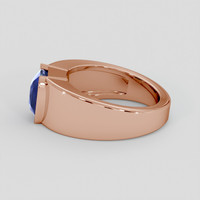 3.05 Ct. Blue Sapphire Ring, 14K Rose Gold 4