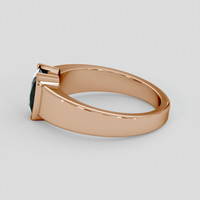 1.36 Ct. Bluish Green Sapphire Ring, 14K Rose Gold 4