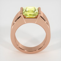 4.04 Ct. Yellow Sapphire Ring, 14K Rose Gold 3