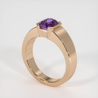 1.66 Ct. Bluish Purple Sapphire Ring, 18K Rose Gold 2