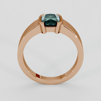 1.36 Ct. Bluish Green Sapphire Ring, 18K Rose Gold 3