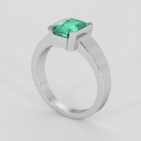 1.65 Ct. Emerald Ring, Silver 2