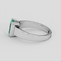 1.65 Ct. Emerald Ring, Silver 4