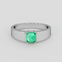 0.60 Ct. Emerald Ring, Silver 1