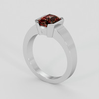 2.22 Ct. Reddish Orange Spessartite Garnet Ring, Silver 2