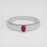 0.38 Ct. Ruby Ring, Silver 1