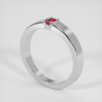 0.38 Ct. Ruby Ring, Silver 2