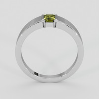 0.60 Ct. Greenish Yellow Sapphire Ring, Silver 3