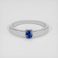 0.43 Ct. Blue Sapphire Ring, Silver 1