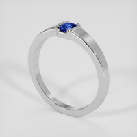 0.43 Ct. Blue Sapphire Ring, Silver 2