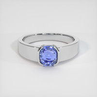 2.01 Ct. Blue Sapphire Ring, 10K White Gold 1