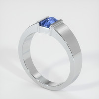 1.04 Ct. Blue Sapphire Ring, 10K White Gold 2