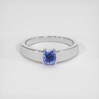 0.67 Ct. Blue Sapphire Ring, 10K White Gold 1
