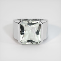 7.21 Ct. White Goshenite Ring, 10K White Gold 1