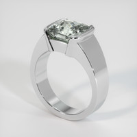 5.04 Ct. Grey Sapphire Ring, 10K White Gold 2