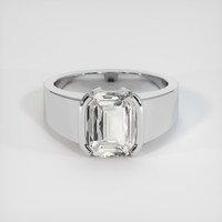 3.04 Ct. Grey Sapphire Ring, 10K White Gold 1