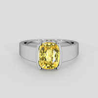 3.18 Ct. Yellow Sapphire Ring, 10K White Gold 1