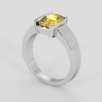 3.18 Ct. Yellow Sapphire Ring, 10K White Gold 2