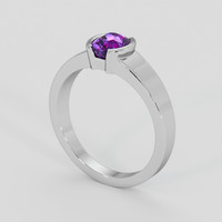 1.07 Ct. Bluish Purple Sapphire Ring, 10K White Gold 2