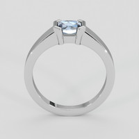 0.86 Ct. Greyish Blue Sapphire Ring, 10K White Gold 3