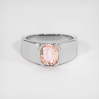 1.58 Ct. Padparadscha Sapphire Ring, 10K White Gold 1