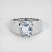 3.60 Ct. Bluish Grey Sapphire Ring, 10K White Gold 1