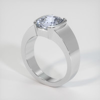 3.60 Ct. Bluish Grey Sapphire Ring, 10K White Gold 2