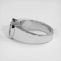 3.60 Ct. Bluish Grey Sapphire Ring, 10K White Gold 4