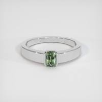 1.37 Ct. Green Sapphire Ring, 10K White Gold 1