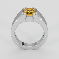 3.55 Ct. Yellowish Brown Sapphire Ring, 10K White Gold 3