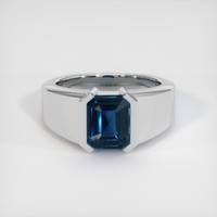 3.57 Ct. Sapphire Ring, 14K White Gold 1